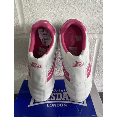 Lonsdale Kids Benn Childs Trainers White/Cerise Ref