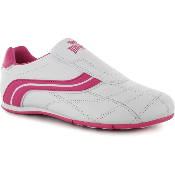 Lonsdale Kids Benn Childs Trainers White/Cerise Ref